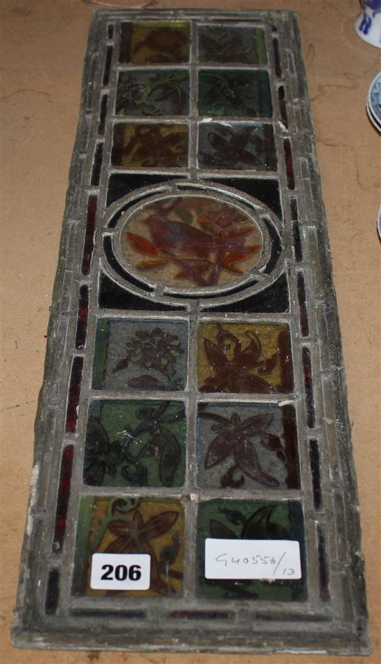 Arts & Crafts stained glass panel